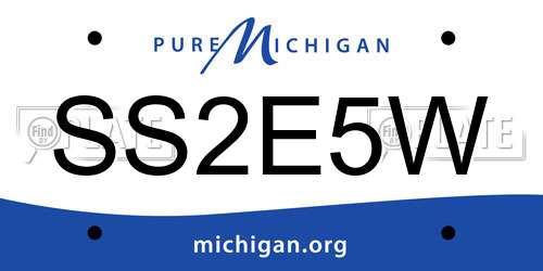 SS2E5W Michigan License Plate