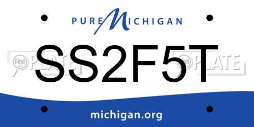 SS2F5T Michigan License Plate