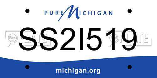 SS2I519 Michigan License Plate