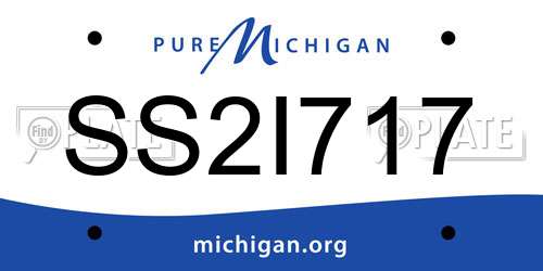 SS2I717 Michigan License Plate