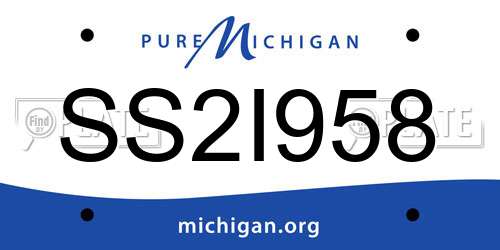 SS2I958 Michigan License Plate