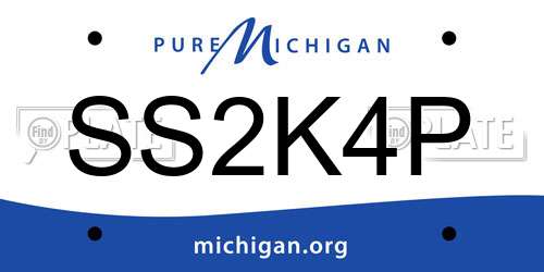 SS2K4P Michigan License Plate
