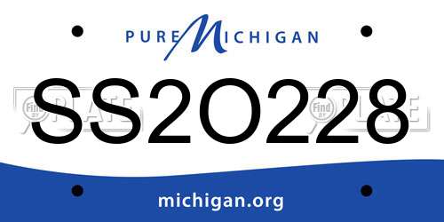 SS2O228 Michigan License Plate