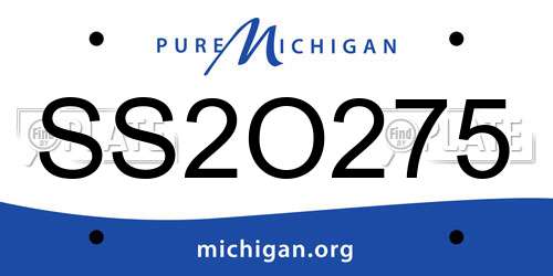 SS2O275 Michigan License Plate