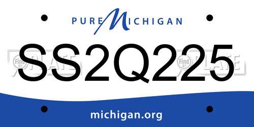 SS2Q225 Michigan License Plate