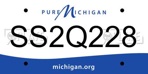 SS2Q228 Michigan License Plate