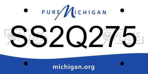 SS2Q275 Michigan License Plate