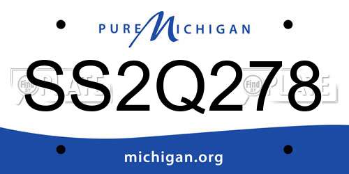SS2Q278 Michigan License Plate