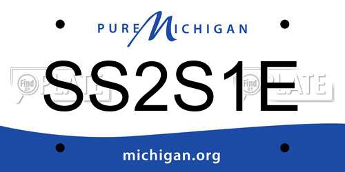 SS2S1E Michigan License Plate