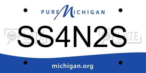 SS4N2S Michigan License Plate