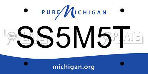 SS5M5T Michigan License Plate