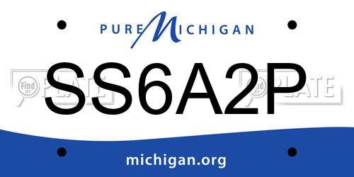 SS6A2P Michigan License Plate