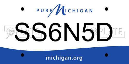SS6N5D Michigan License Plate