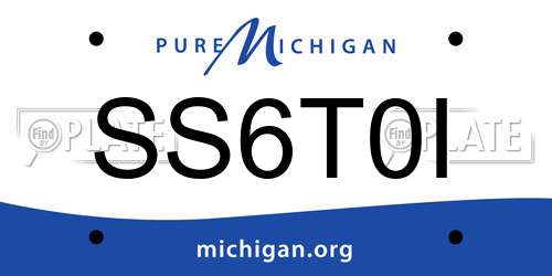 SS6T0I Michigan License Plate