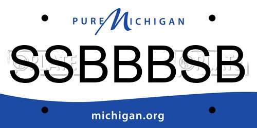 SSBBBSB Michigan License Plate
