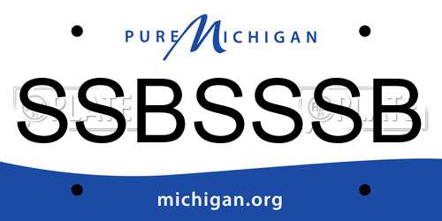 SSBSSSB Michigan License Plate