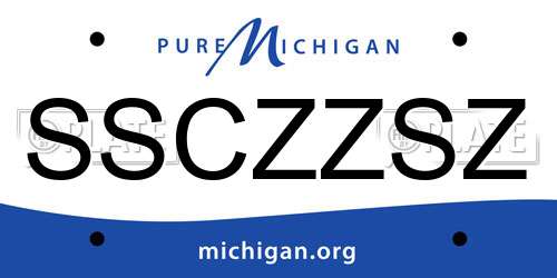 SSCZZSZ Michigan License Plate