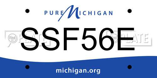SSF56E Michigan License Plate