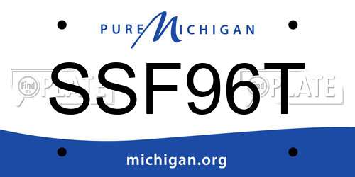 SSF96T Michigan License Plate