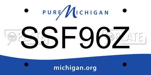 SSF96Z Michigan License Plate