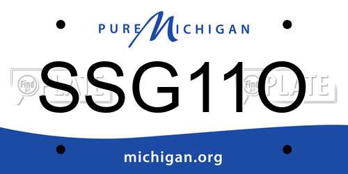 SSG11O Michigan License Plate