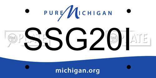 SSG20I Michigan License Plate