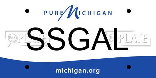 SSGAL Michigan License Plate