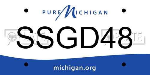 SSGD48 Michigan License Plate