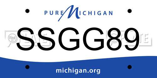 SSGG89 Michigan License Plate