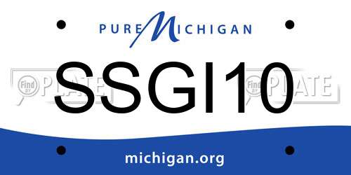 SSGI10 Michigan License Plate
