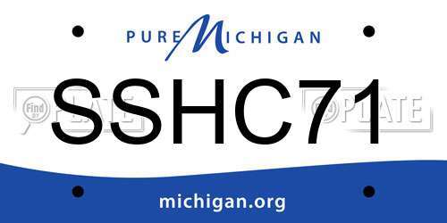SSHC71 Michigan License Plate
