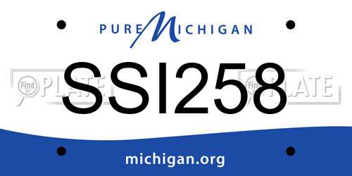 SSI258 Michigan License Plate