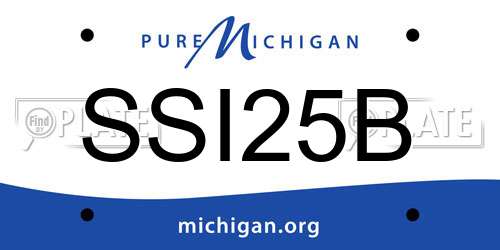 SSI25B Michigan License Plate