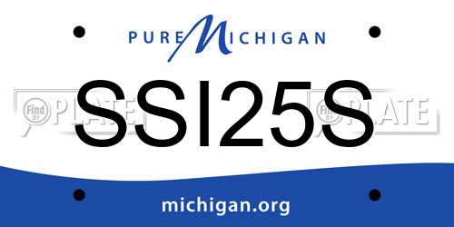 SSI25S Michigan License Plate