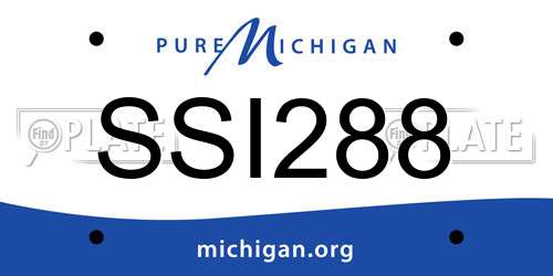 SSI288 Michigan License Plate