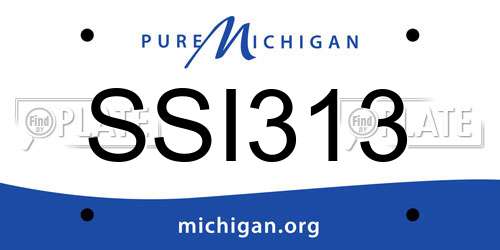 SSI313 Michigan License Plate