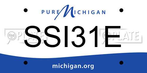 SSI31E Michigan License Plate