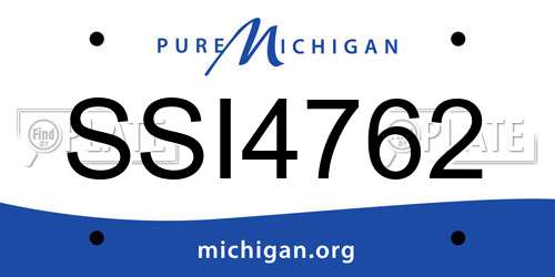SSI4762 Michigan License Plate