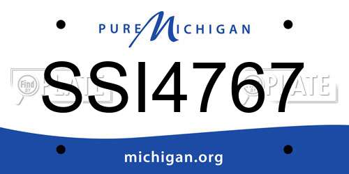 SSI4767 Michigan License Plate