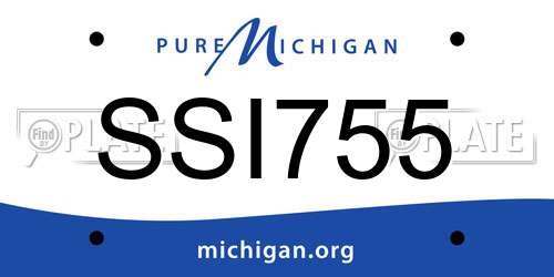 SSI755 Michigan License Plate