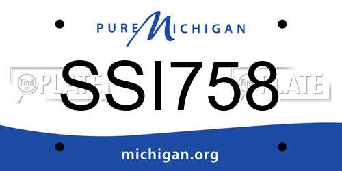 SSI758 Michigan License Plate