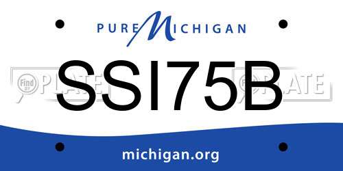 SSI75B Michigan License Plate