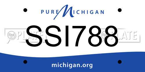 SSI788 Michigan License Plate