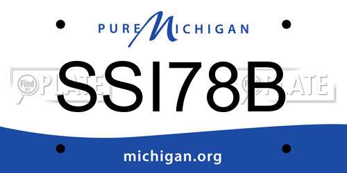 SSI78B Michigan License Plate