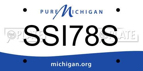 SSI78S Michigan License Plate