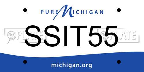 SSIT55 Michigan License Plate