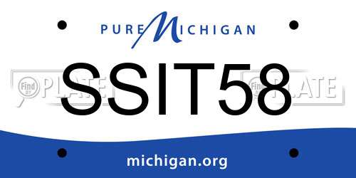 SSIT58 Michigan License Plate