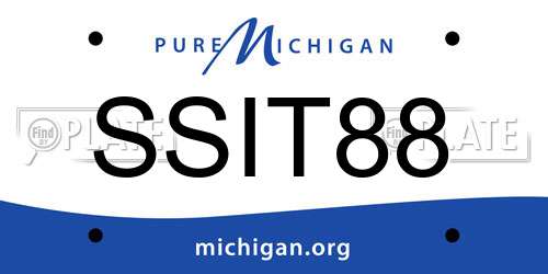 SSIT88 Michigan License Plate