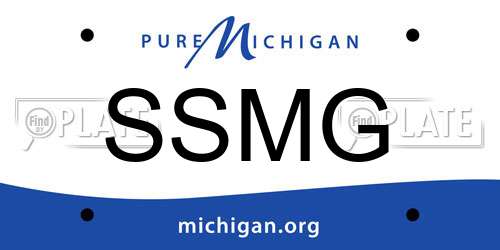SSMG Michigan License Plate