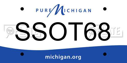 SSOT68 Michigan License Plate
